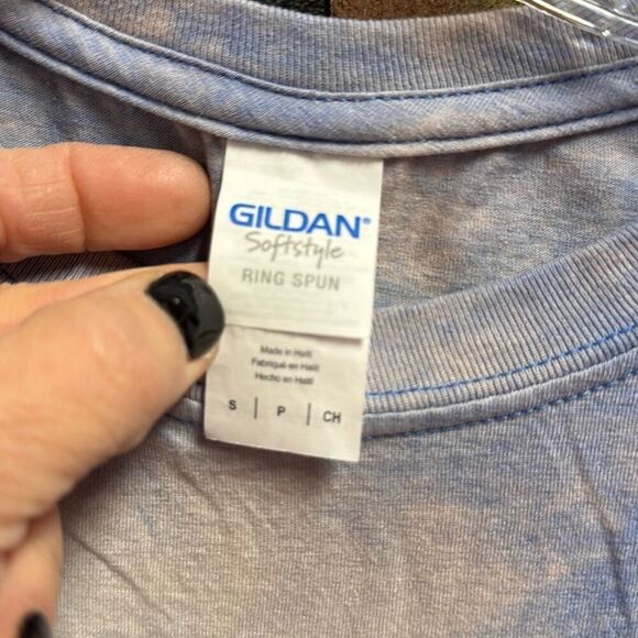 Blue Bleached Snowman Gildan Short Sleeve Tshirt Size Small NEW - Picture 3 of 5